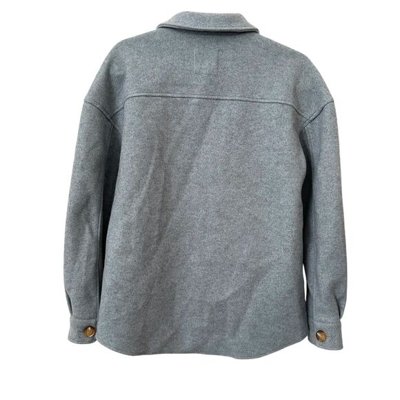 AVEC LES FILLES Buttoned Shacket Light Blue NWOT Sz Small - Picture 2 of 4